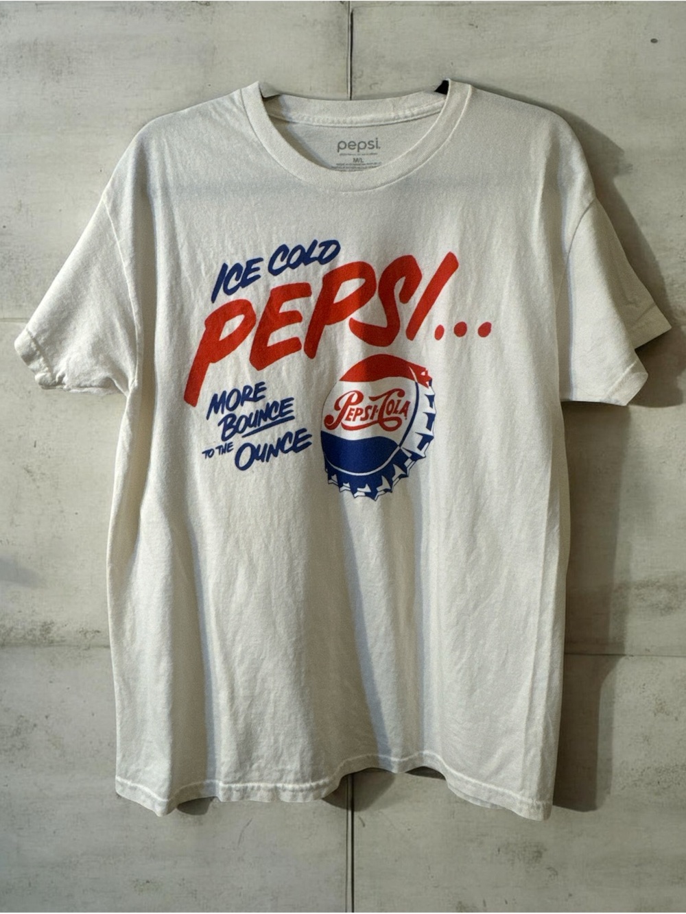 Classic White Crewneck Tee PEPSI size M/L